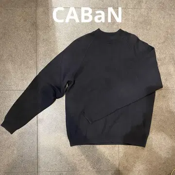 [ CABaN ] 캐번 코튼 캐시미어 크루넥 풀오버 네이비