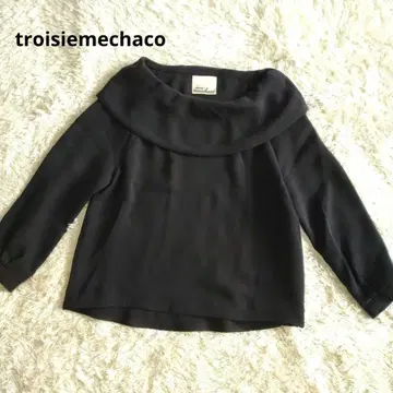새상품급 troisiemechaco 블랙 블라우스 36