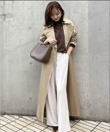 anuan 볼륨 슬리브 트렌치코트