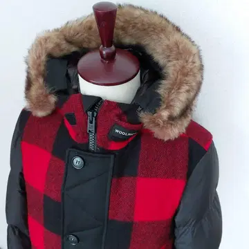 울리치 아크틱 파카 버팔로 체크 다운 자켓