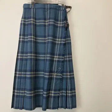 GLEN NEVIS 체크 플리츠 스커트 레트로