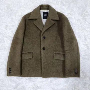 샘플 미사용급 BOWTE 더블 샤기 키드 모헤어 숏코트