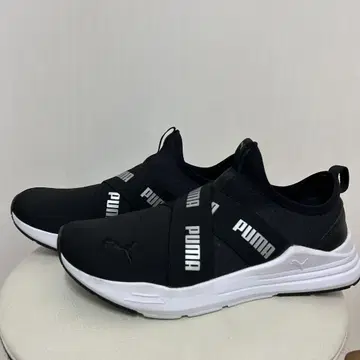 PUMA 블랙 슬립온 24.0