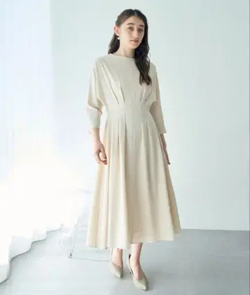 예카베카 턱 원피스 7부 소매