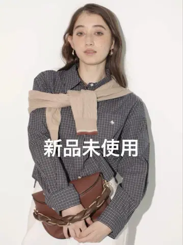 아르페쥬 스토리 POLO BCS 콜라보 크롭 체크 셔츠