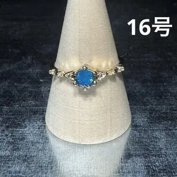 빈티지 패션 반지 골드 16호 블루스톤 고급 액세서리
