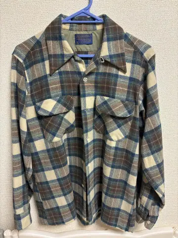 Pendleton 울 체크 플란넬 셔츠 M
