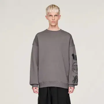 [ 새상품 ] Y-3 그래픽 크루 스웨트 그레이 L 사이즈