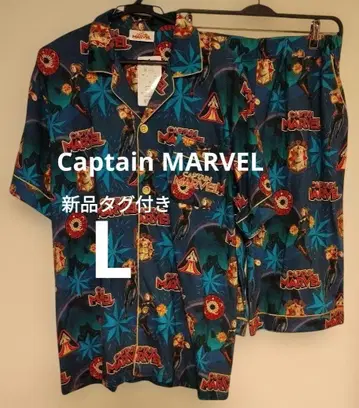 택 포함 새상품 Captain MARVEL 파자마 세트 남성용 L
