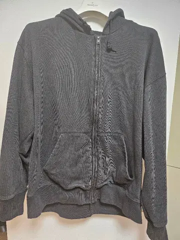 Y-3 블랙 풀 집업 후드티 XL