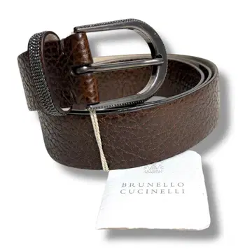 J7105 새상품 브루넬로쿠치넬리 가죽 벨트 브라운 S