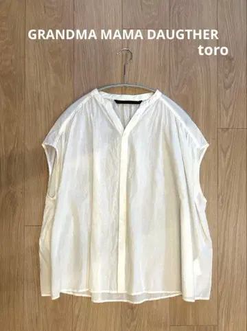 GRANDMA MAMA DAUGTHER toro 슬리브리스 블라우스