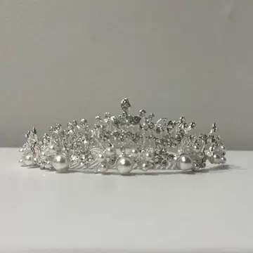 결혼식 티아라 실버