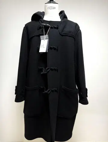 한정판 모델 HERILL 헤릴 캐시미어 100% 더플 코트 블랙 2