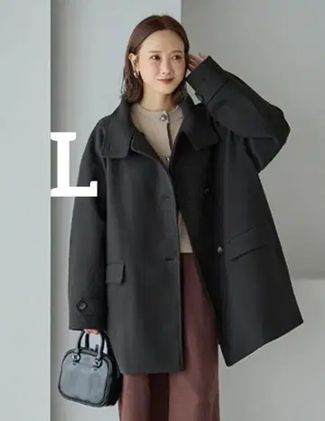 시마무라 다나카 리나 코트 다크 브라운 L 사이즈