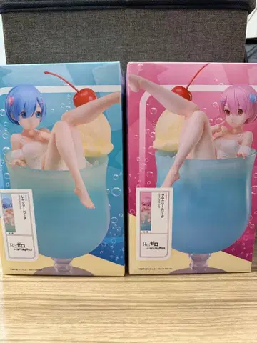 렘 라무 크림 소다 피규어 세트 라운드 원 한정판!