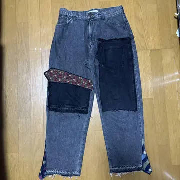 리메이크 블랙 데님 팬츠 JOHNBULL