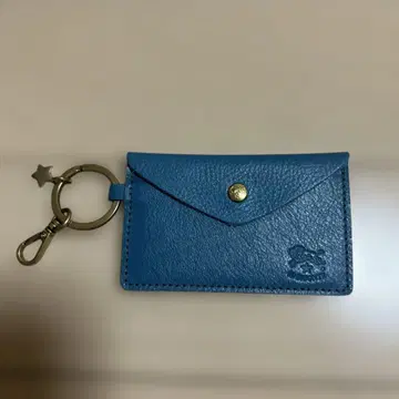 새상품 IL BISONTE 일비종떼 카드 케이스 키링 한정판 컬러 블루
