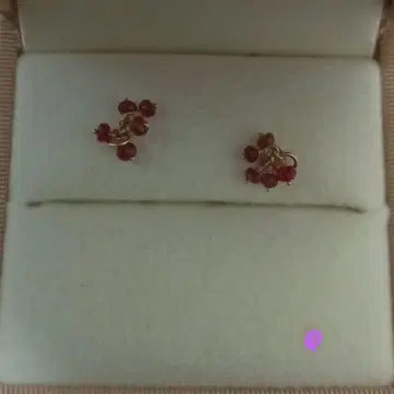 아가트 레드 스피넬 귀걸이 참