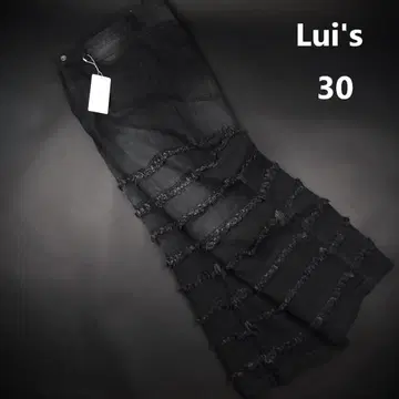 Lui's 루이스 스택 와이드 배기 데님 30 블랙 오오모리 모토키