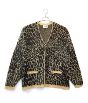 STEP AHEAD 레오파드 무늬 모헤어 가디건 L 사이즈