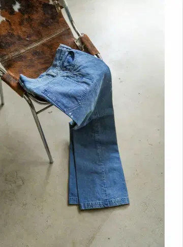 25AW PAINTED DENIM SEMI FLARED TROUSERS