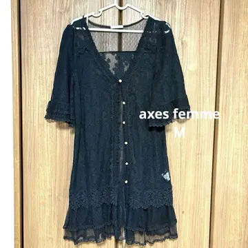 axes femme 레이스 가디건 블랙 M 사이즈