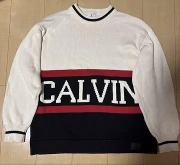 Calvin Klein 로고 니트 스웨터