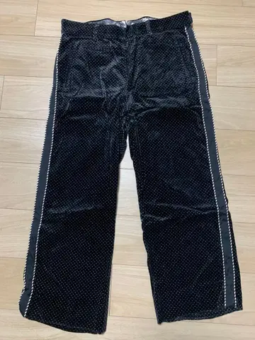 TAISHI NOBUKUNI 블랙 물방울 패턴 와이드 팬츠 05AW