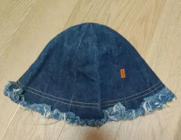 70s 리바이 오렌지 탭 리버서블 데님 튤립 햇
