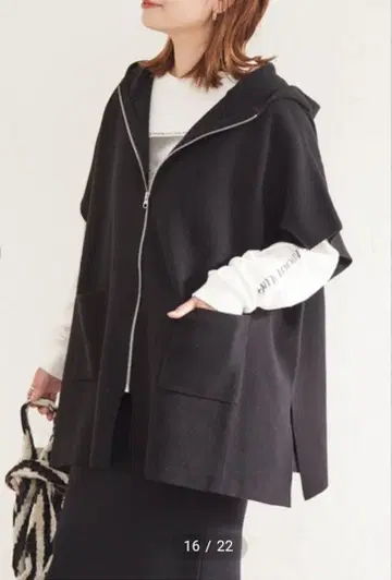 JOURNAL STANDARD 후디 판초 블랙