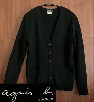 에네스베 agnes b 가디건 니트 블랙