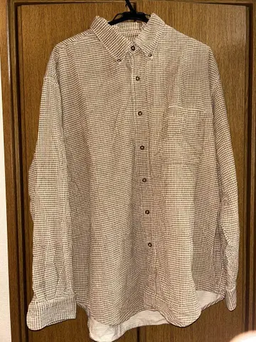 Eddie Bauer 긴팔 셔츠 L 브라운 계열 체크