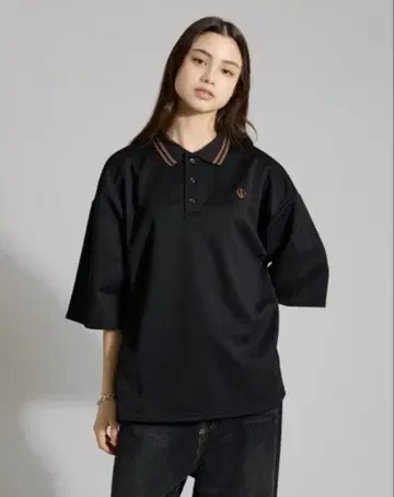 WETTEMPT MOSS STITCH LOOSE POLO SHIRT
