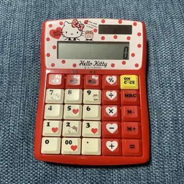 산리오 레트로 헬로키티 Hello Kitty 계산기 도트 무늬 레어
