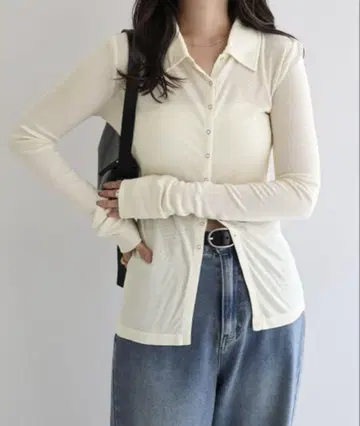 and me 앤도미 가디건 긴팔 셔츠 가디건 시어 상의