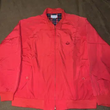IZOD 빨간색 체크 안감 점퍼 스윙탑