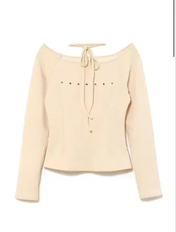 andmary Mary logo choker tops ivory