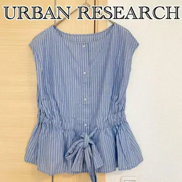URBAN RESEARCH 어반 리서치 슬리브리스 블라우스 블루