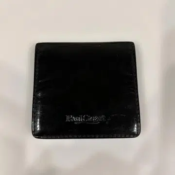Paul Stuart 블랙 가죽 이단 접이식 코인 케이스