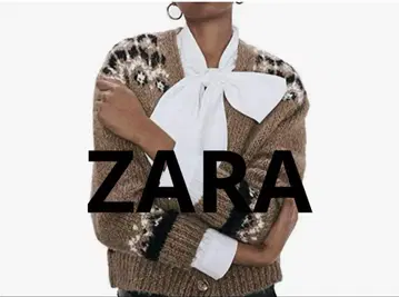 ZARA 니트 가디건 노르딕 무늬 S/492