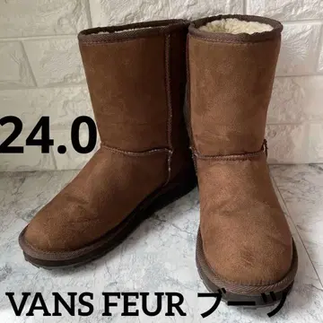 VANS FEUR 부츠 24cm 브라운 스웨이드 거의 새상품