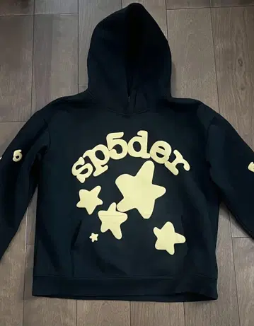 sp5der 블랙 후드티