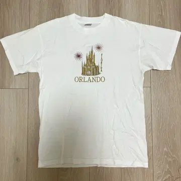 ALSTYLE AAA Orland Florida 반팔 화이트 티 자수