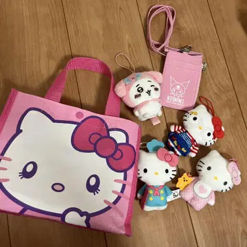 헬로키티 봉제 인형 세트 토트백 포함