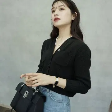 LAUBEBLANC 바스켓 니트 가디건
