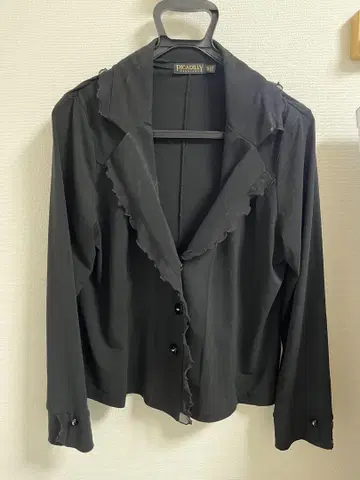 90's goth style black Frill shirt unisex