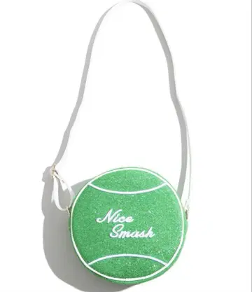 [ WEGO ] 테니스공 모양 숄더백 글리터 그린 미사용 새상품