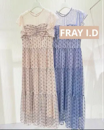 프레이 아이디 콤비네이션 레이스 드레스 FRAY I.D 베이지 S