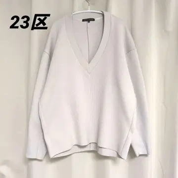 23구 더블 페이스 저지 V넥 풀오버 38